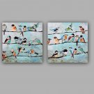 100%  Hand-Painted Abstract / Animal Dogs Hang-Painted Oil PaintingModern / Classic One Panel Canv