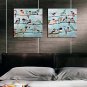 100% Hand-Painted Abstract / Animal Dogs Hang-Painted Oil PaintingModern / Classic One Panel Canv
