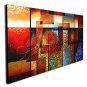 Canvas Oil Paintings Set of 5 Modern Abstract Reds Block Hand-painted Canvas Painting Ready to Han