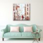 Abstract Oil Painting The Lover Walking in The Street Road Framed Handmade Oil Painting For Home D