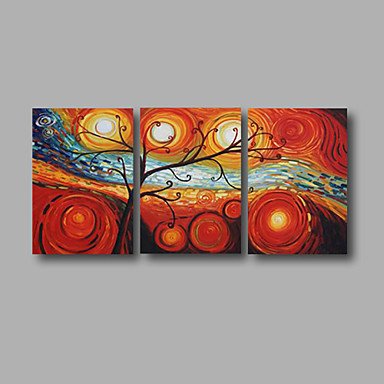 Ready to Hang Stretched Hand-Painted Large Oil Painting 60"x28" Canvas Wall Art Modern Abstract Li