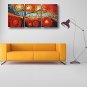 Ready to Hang Stretched Hand-Painted Large Oil Painting 60"x28" Canvas Wall Art Modern Abstract Li