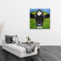 IARTSHand Painted Black-White Cow Gazing Oil Painting with Stretched Frame For Home Decoration