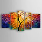 Hand-Painted Decoration Landscape of set 5 by Knife Oil Painting With Stretcher For Home Decoratio