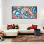 VISUAL STARModern Handmade Oil Painting 3 Panel Home Decor Wall Art Ready to Hang