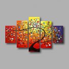 Ready to Hang Stretched Framed Hand-painted Oil Painting Canvas Wall Art Blossom Trees Flowers Mod