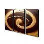 Hand-Painted Abstract Vertical Contemporary Three Panels Oil Painting For Home Decoration