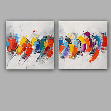 100% Hand-Painted Abstract Hang-Painted Oil PaintingModern / Classic One Panel Canvas Oil Painting