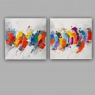 100% Hand-Painted Abstract Hang-Painted Oil PaintingModern / Classic One Panel Canvas Oil Painting