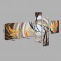 Hand-Painted Abstract Modern Five Panels Canvas Oil Painting For Home Decoration