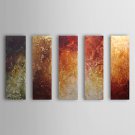 Hand-Painted Abstract Horizontal,Classic Five Panels Oil Painting For Home Decoration