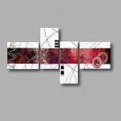 Stretched (Ready to hang) Hand-Painted Oil Painting 72"x36" Canvas Wall Art Modern Abstract Black