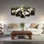 Ready to Hang Stretched Framed Hand-painted Oil Painting Canvas Wall Art White Lily Abstract Moder