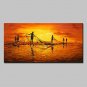 Large Hand Painted Modern Abstract Net Fishing Oil Painting On Canvas Wall Art Picture For Home De
