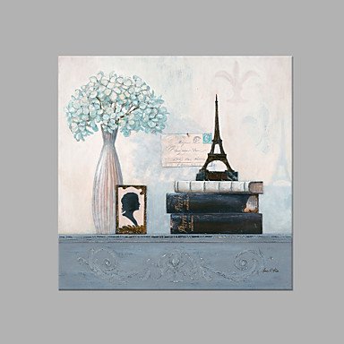 IARTS Hand Painted Modern Abstract City Architecture Iron Bridge Oil Painting On Canvas with Stret