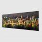 Hand-Painted Abstract & Modern Oil Painting Cityscape Oil Painting with Stretched One Panel Canvas