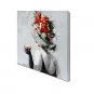 Hand-Painted Abstract The Woman Of Wear Hat Oil painting Ready To Hang Modern One Panels Canvas O