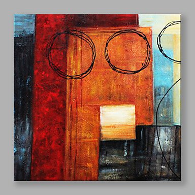 IARTS Hand Painted Modern Abstract Painting Geometry Graphics Wall Art For Home Decor Stretchered