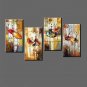 Large Size Hand-Painted Ballet Dancer Canvas Painting Art Oil Painting on Canvas 4pcs/set With Fra