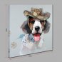 Hand-Painted Abstract The Lovely Dog Oil painting Ready To Hang Modern One Panels Canvas Oil Pain
