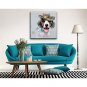 Hand-Painted Abstract The Lovely Dog Oil painting Ready To Hang Modern One Panels Canvas Oil Pain