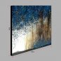Hand-Painted Abstract Blue Forest Oil painting Ready To Hang Modern One Panels Canvas Oil Painting