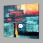 IARTS Hand Painted Oil Painting Modern Colored Rectangle Pattern Abstract with Blue Wall Art Acryl