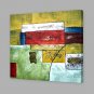 IARTS Hand Painted Oil Painting Modern Colored Rectangle Pattern Abstract with Green & Yellow Wall