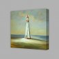 IARTS Hand Painted Abstract Oil Painting Modern Light House Island Painting with Stretched Frame F