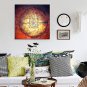 IARTS Hand Painted Oil Painting Modern Abstract Circyle Pattern in Orange Gold Wall Art Acrylic Ca