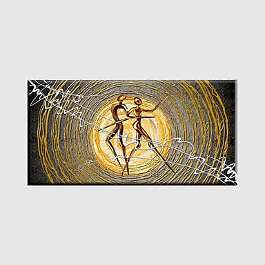 Hand-Painted Abstract Modern,One Panel Canvas Oil Painting