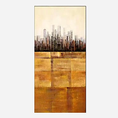 Hand-Painted Abstract Modern,One Panel Canvas Oil Painting