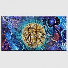 Hand-Painted Abstract Modern,One Panel Canvas Oil Painting