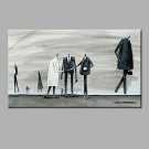 Hand-Painted Abstract To Meet With Oil painting Ready To Hang Modern One Panels Canvas Oil Paintin