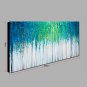 Hand-Painted Abstract Green Forest Oil painting Ready To Hang Modern One Panels Canvas Oil Paintin