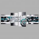 Hand-Painted Abstract Modern Four Panels Canvas Oil Painting For Home Decoration