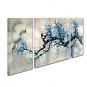 Hand-Painted Abstract Modern Three Panels Canvas Oil Painting For Home Decoration