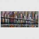 Hand-Painted Abstract Modern,One Panel Canvas Oil Painting