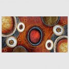 Hand-Painted Abstract Modern,One Panel Canvas Oil Painting