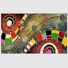 Hand-Painted Abstract Modern,One Panel Canvas Oil Painting
