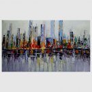 Hand-Painted Abstract Modern,One Panel Canvas Oil Painting