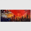 Hand-Painted Abstract Modern,One Panel Canvas Oil Painting