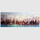 Hand-Painted Abstract Modern,One Panel Canvas Oil Painting