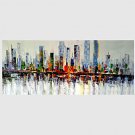 Hand-Painted Abstract Modern,One Panel Canvas Oil Painting