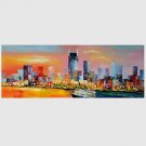Hand-Painted Abstract Modern,One Panel Canvas Oil Painting