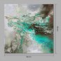 IARTS Hand Painted Abstract Oil Painting The Modern Turquoise & Grey Colored Picture with Stretche