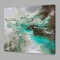 IARTS Hand Painted Abstract Oil Painting The Modern Turquoise & Grey Colored Picture with Stretche