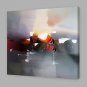 IARTS Hand Painted Modern Abstract Black Background with Red & Yellow Color Spot Oil Painting On C