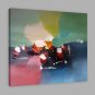 IARTS Hand Painted Modern Abstract Multicolor Background with Red Patch Oil Painting On Canvas wit