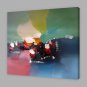 IARTS Hand Painted Modern Abstract Multicolor Background with Red Patch Oil Painting On Canvas wit